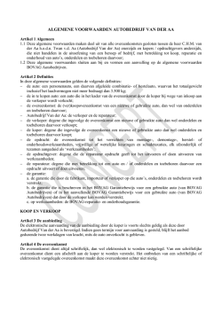 Disclaimer - Autobedrijf van der Aa