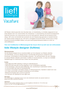 kids lifestyle designer (fulltime)