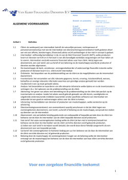 het document Algemene Voorwaarden VKFD