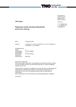 Regionale studie aardwarmtepotentie provincie Limburg