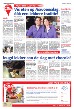 Jeugd lekker aan de slag met chocola! Vis eten op Aswoensdag