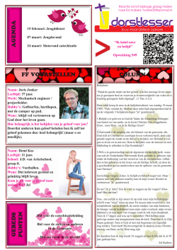 Jongerenpagina Februari 2015