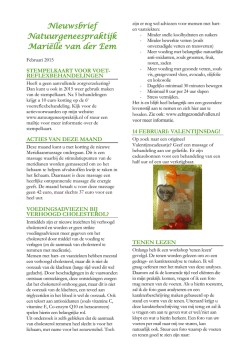 hier de laatste nieuwsbrief van februari 2015 (pdf formaat)