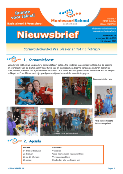 nieuwsbrief 18 - Montessorischool Oosterhout