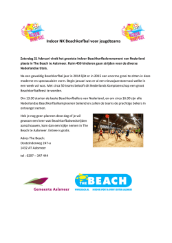 Indoor NK Beachkorfbal voor jeugdteams