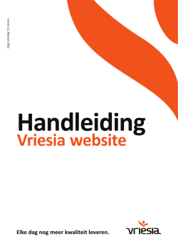 Handleiding website