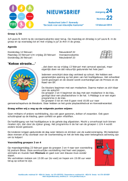 Lees hier de laatste nieuwsbrief