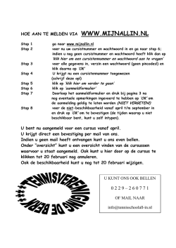 HOE AAN TE MELDEN VIA WWW.MIJNALLIN.NL U bent nu