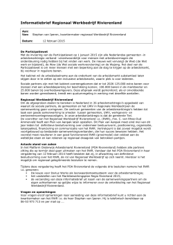 Informatiebrief Regionaal Werkbedrijf Rivierenland - VNO