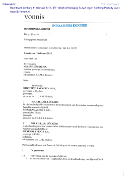 Citeerwijze: Rechtbank Limburg 11 februari 2015, IEF 14648