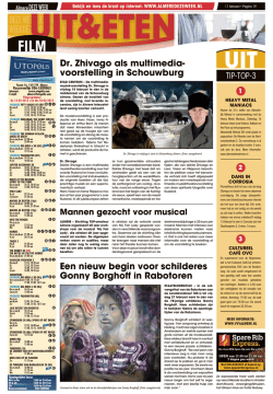 Dr. Zhivago als multimedia- voorstelling in Schouwburg Een nieuw