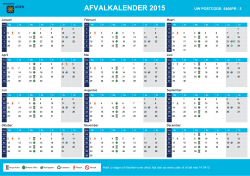 Persoonlijke afvalkalender 2015