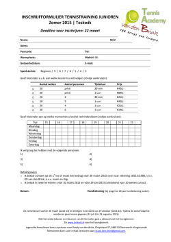 hier het lesformulier voor junioren