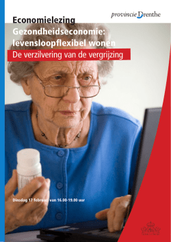 Economielezing Gezondheidseconomie: levensloopflexibel wonen