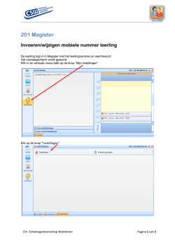 Invoeren/wijzigen mobiel telefoonnummer