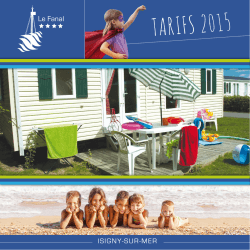 TARIFS 2015 - Camping Le Fanal