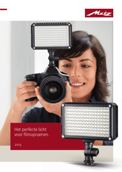 Het perfecte licht voor filmopnamen.