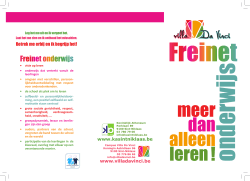 Infobrochure Freinet onderwijs