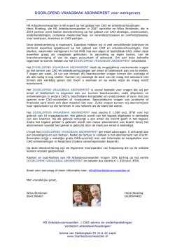 doorlopend vraagbaak abonnement