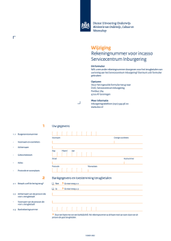 DownloadFormulier voor wijziging van uw bankrekeningnummer