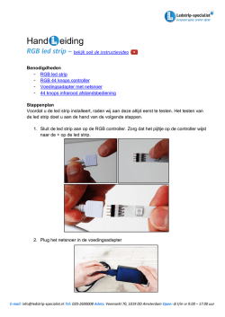 Handleiding downloaden - Ledstrip