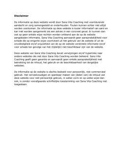 Disclaimer - Home - sanavitacoaching.nl