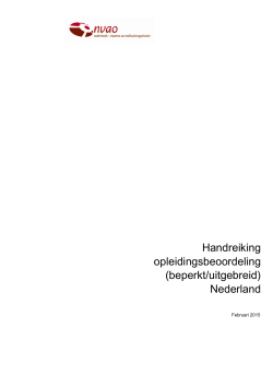 Handreiking opleidingsbeoordeling (beperkt/uitgebreid