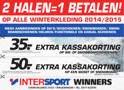 Intersport Winners advertentie 2=1 2015