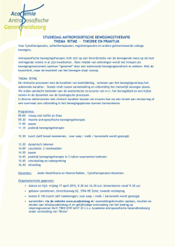 Informatie - Academie Antroposofische Gezondheidszorg