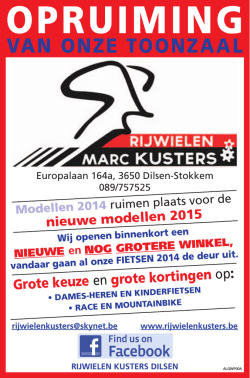 Onze Aktie`s - Rijwielen Kusters