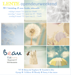 LENTE opendeurweekend