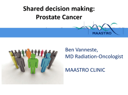 Shared decision making: Prostate Cancer
