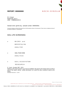 report: 000000000 soil life screening