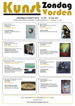 Infoblad - KunstZondagVorden