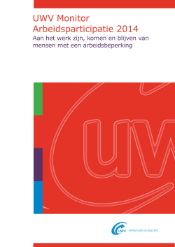 "UWV Monitor Arbeidsparticipatie 2014" PDF