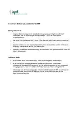 Investment Beliefs van pensioenfonds SPF
