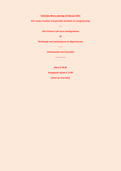 hier onze menu`s