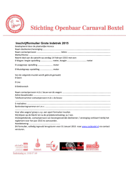 Inschrijfformulier Grote Indetrek 2015