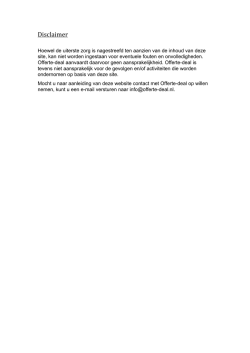 Disclaimer - Offerte-deal