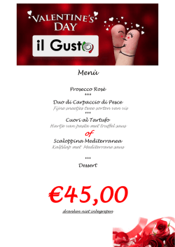 het Valentijn Menu