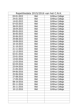 Repetitiedata 2015/2016 van het C.N.K.