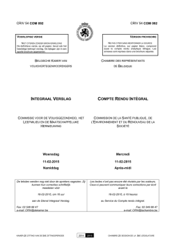 integraal verslag compte rendu int&eacute;gral
