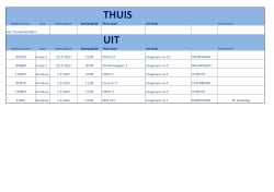 THUIS UIT - VV Hoograven