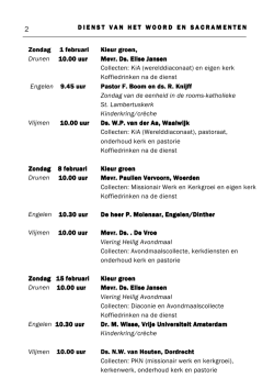 DIENST VAN HET WOORD EN SACRAMENTEN