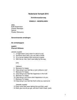 Engels-Nederlands Scholierenprijsvraag