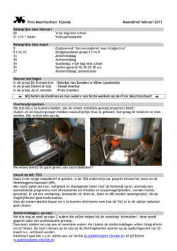 Prins Mauritsschool Rijswijk Maandbrief mei 2011