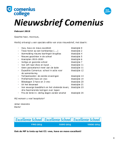 Nieuwsbrief Comenius