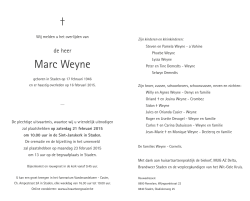 † Marc Weyne - Vandecandelaere