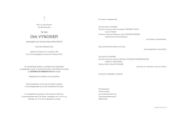 Dirk VYNCKIER - STOCKMAN uitvaartzorg