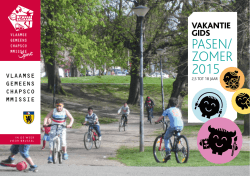 Vakantiegids pasen en zomer 2015